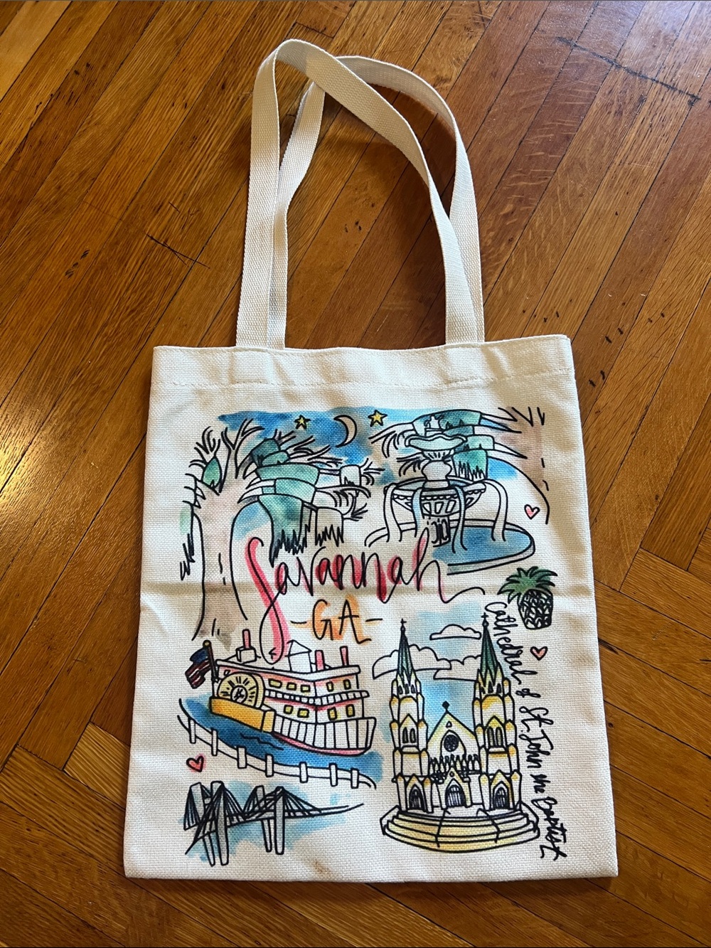 Savannah GA Canvas Tote Bag